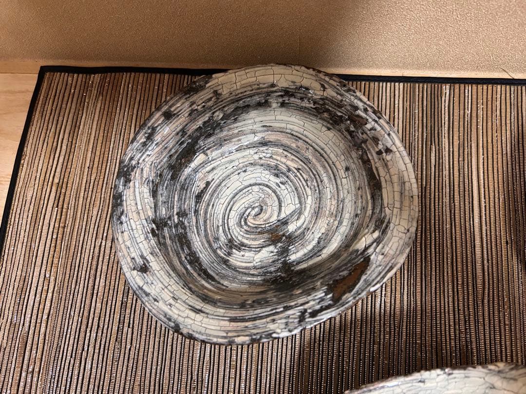 中川自然坊　刷毛目楕円皿　五枚セット