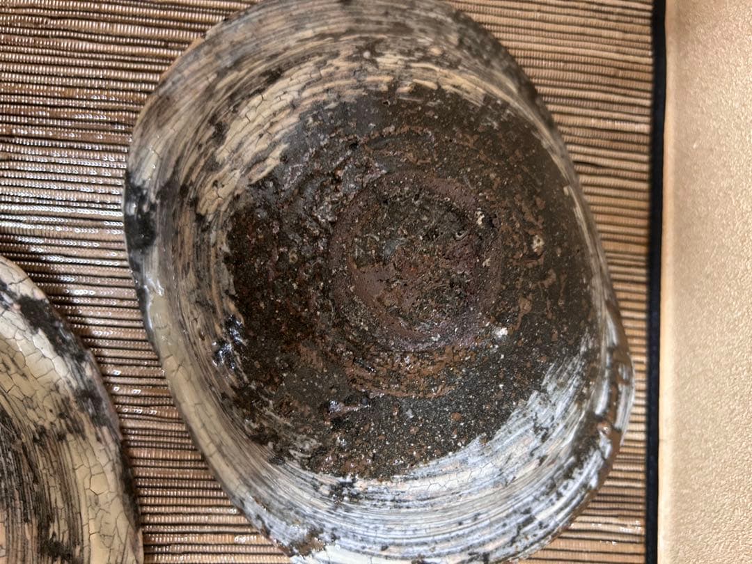 中川自然坊　刷毛目楕円皿　五枚セット