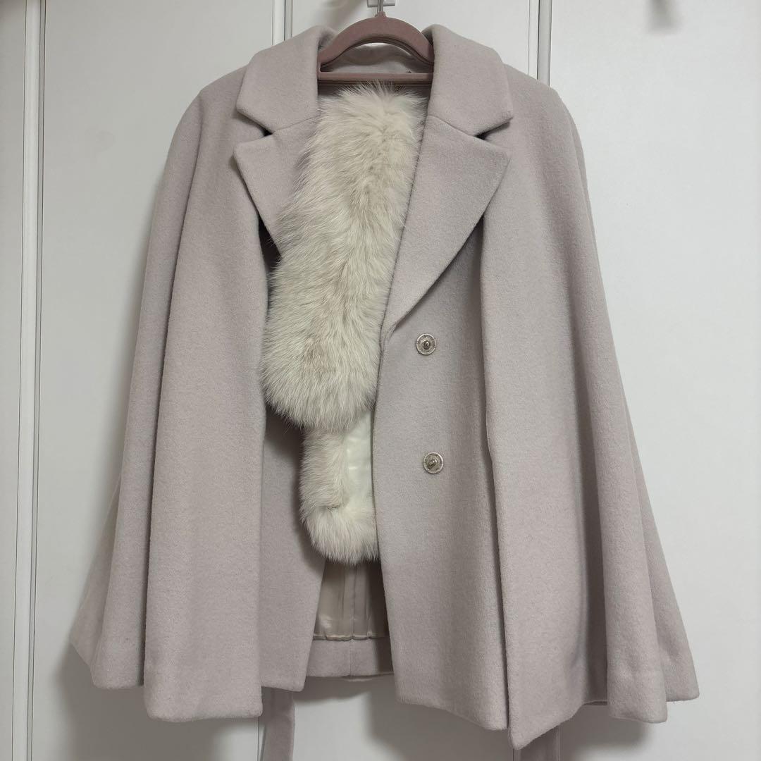 noela ノエラ ファースリットケープコート ショートコート