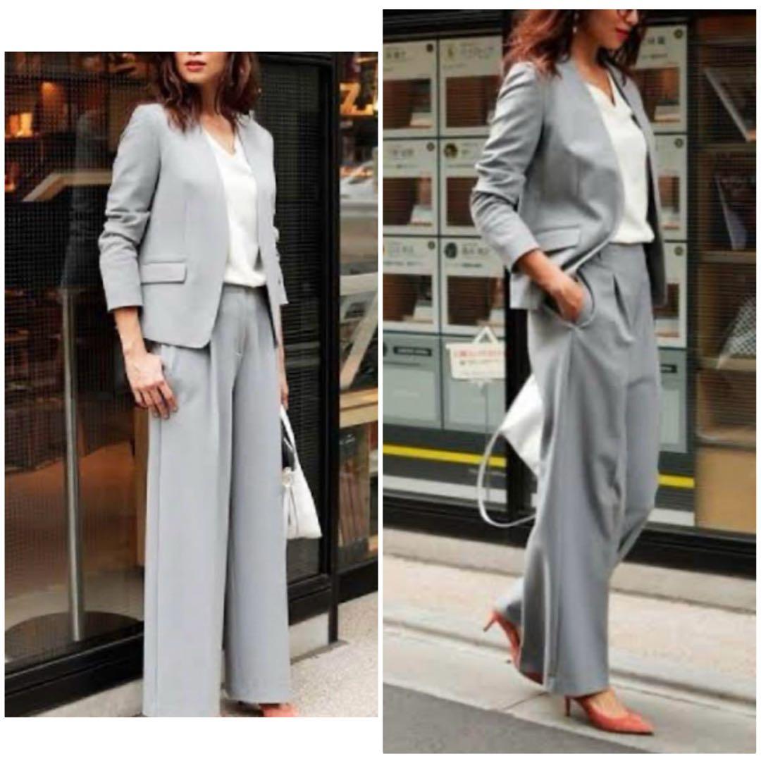 ✨美品✨PLST ウォームリザーブ ノーカラージャケットS スカートM スーツ