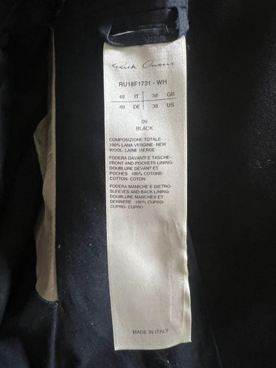 R*R様 ね*た様 虎*丸様 Rick Owens テーラードジャケット