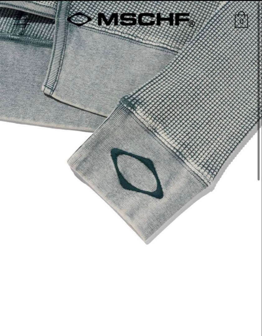 トップス MSCHF LAYERED WAFFLE HOODIE SET_BLEACHED