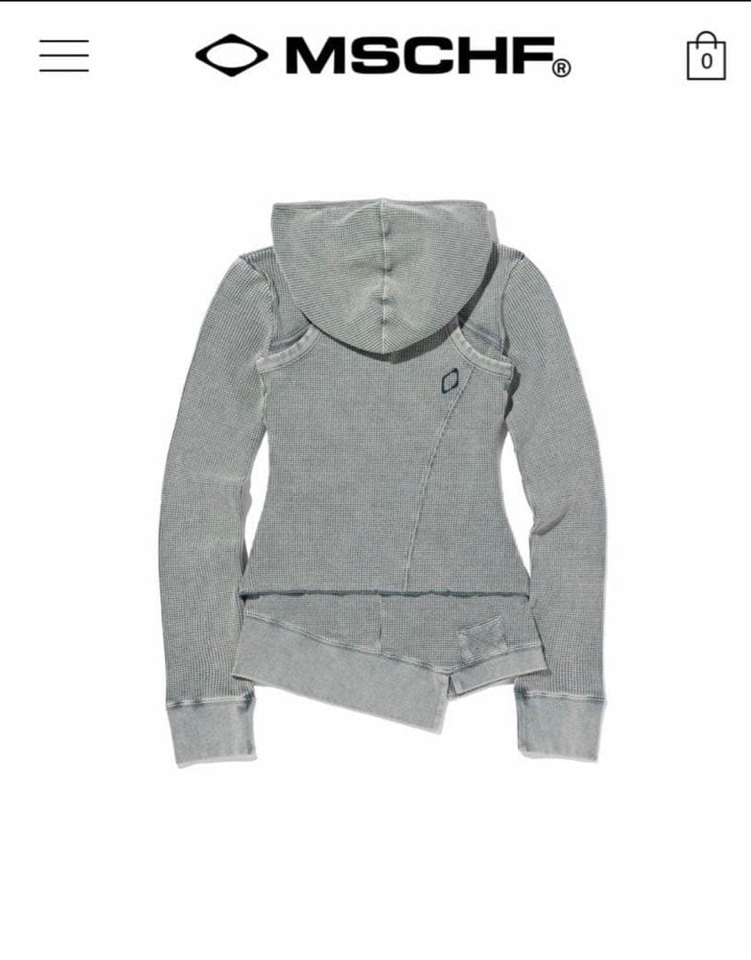 トップス MSCHF LAYERED WAFFLE HOODIE SET_BLEACHED