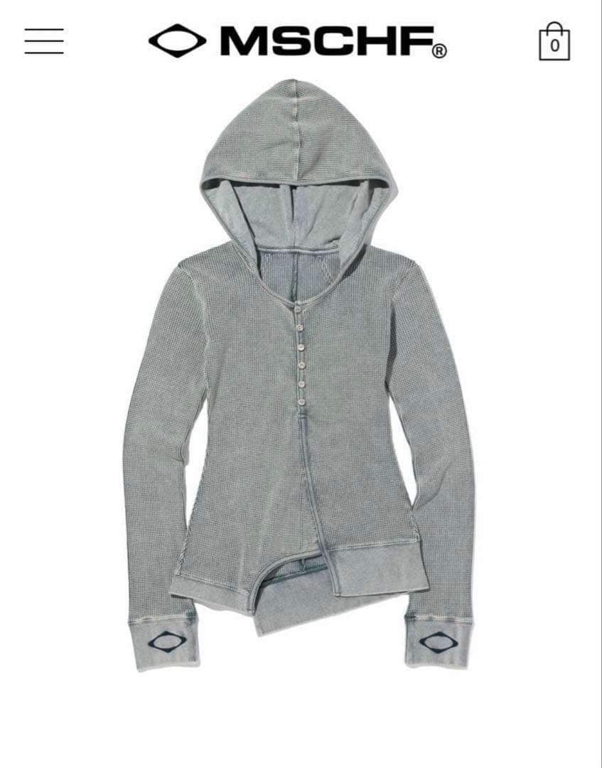 トップス MSCHF LAYERED WAFFLE HOODIE SET_BLEACHED