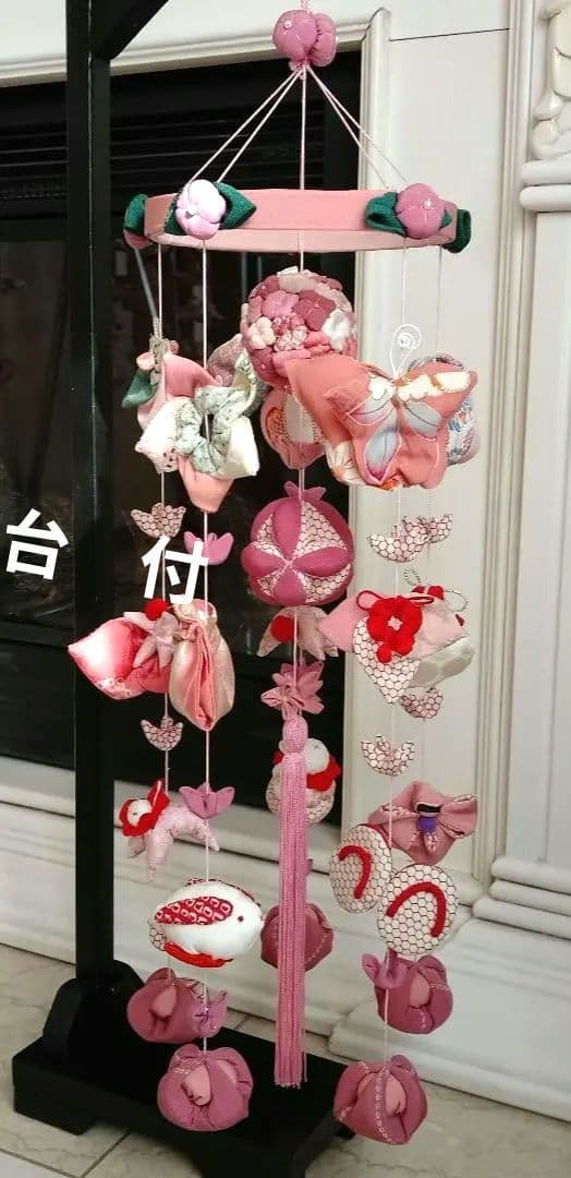 吊るし飾　✿台付✿　吊るし雛　ちりめん細工　ハンドメイド　ひな祭り