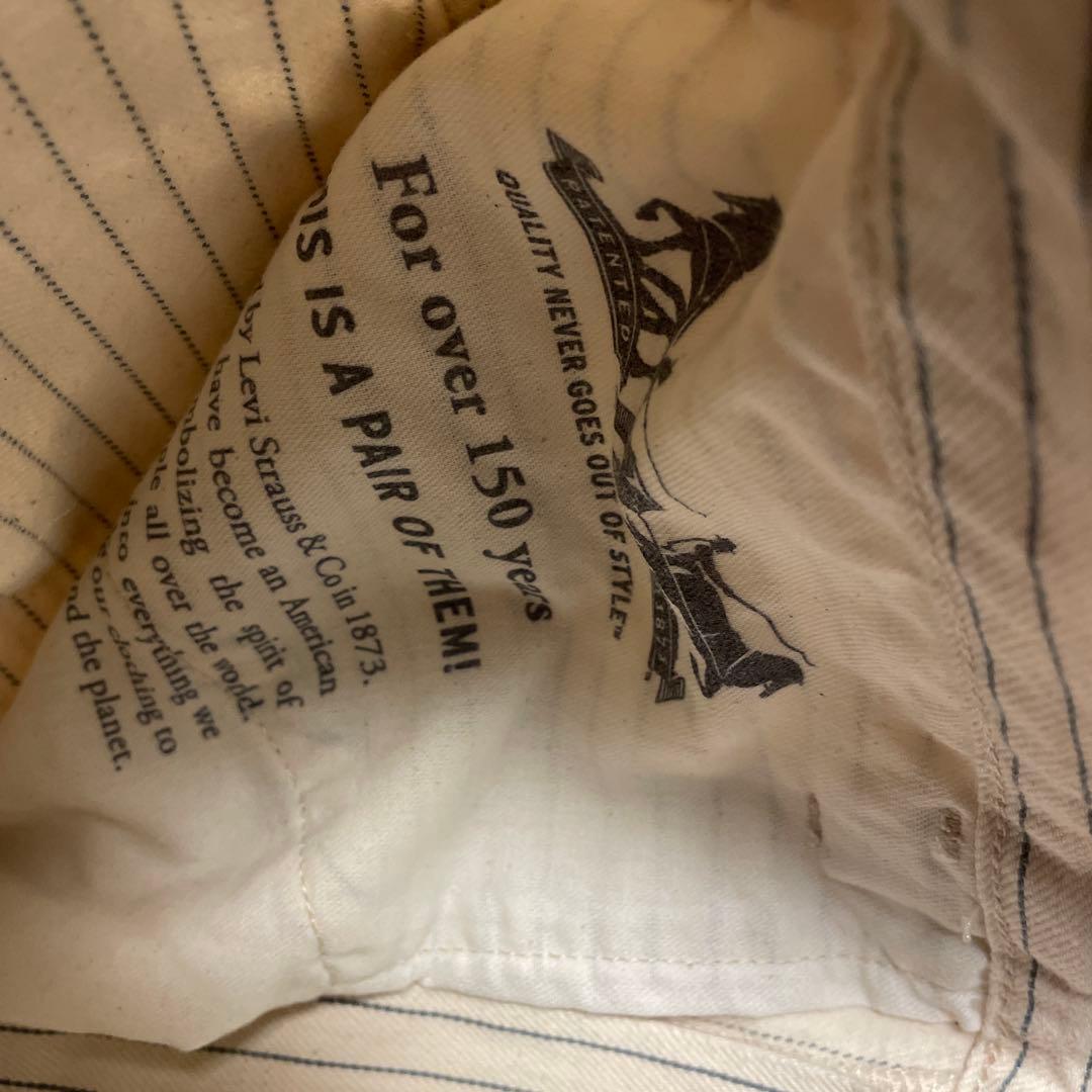 リーバイス 568 LOOSE ストレート ダブルニー ピンストライプW33 ①