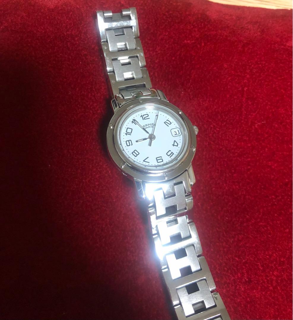 専用ページ　エルメス クリッパー CL4.210 クオーツ ホワイト レディース