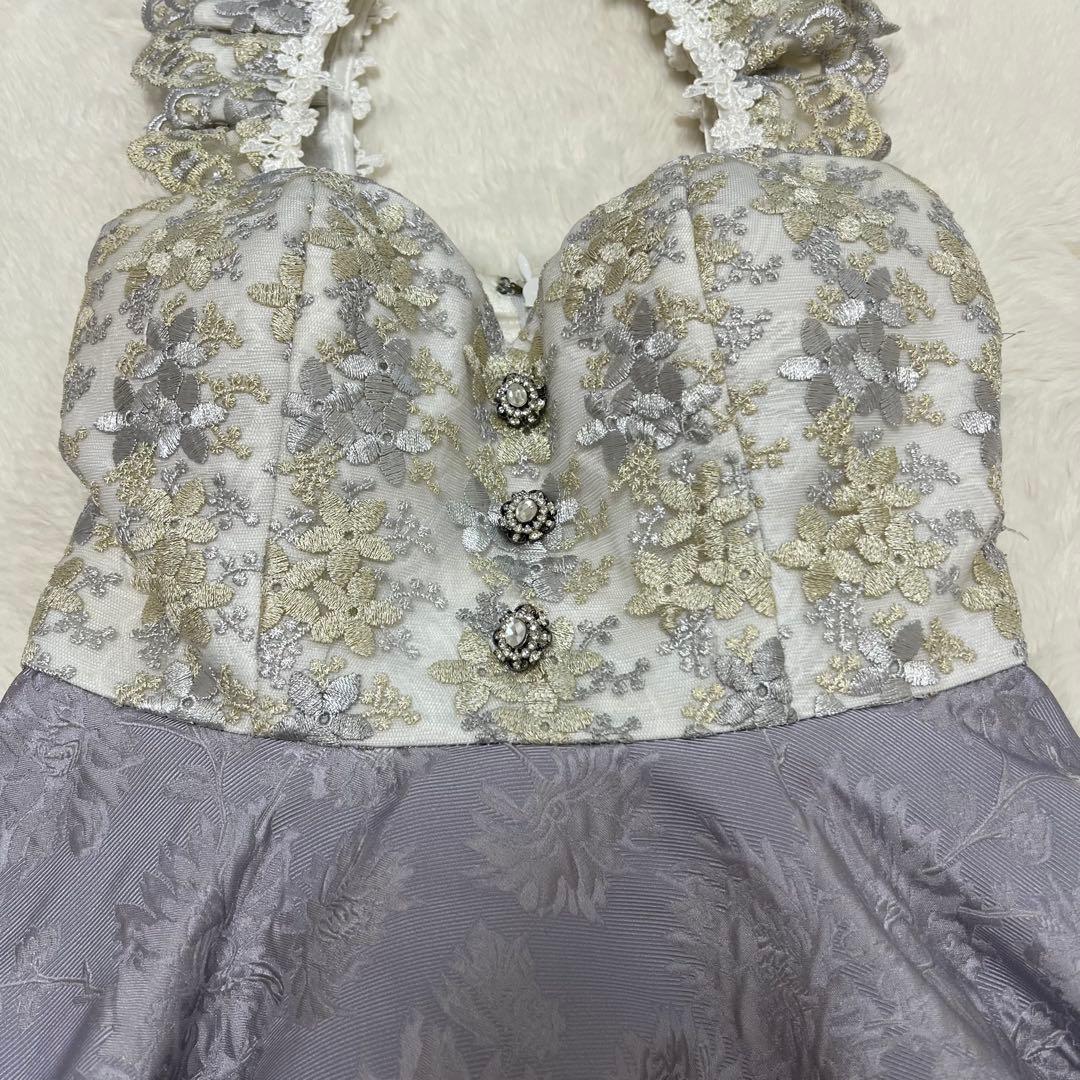 キャバドレス Sugar ROBEdeFLEURS 刺繍　フリル　紫