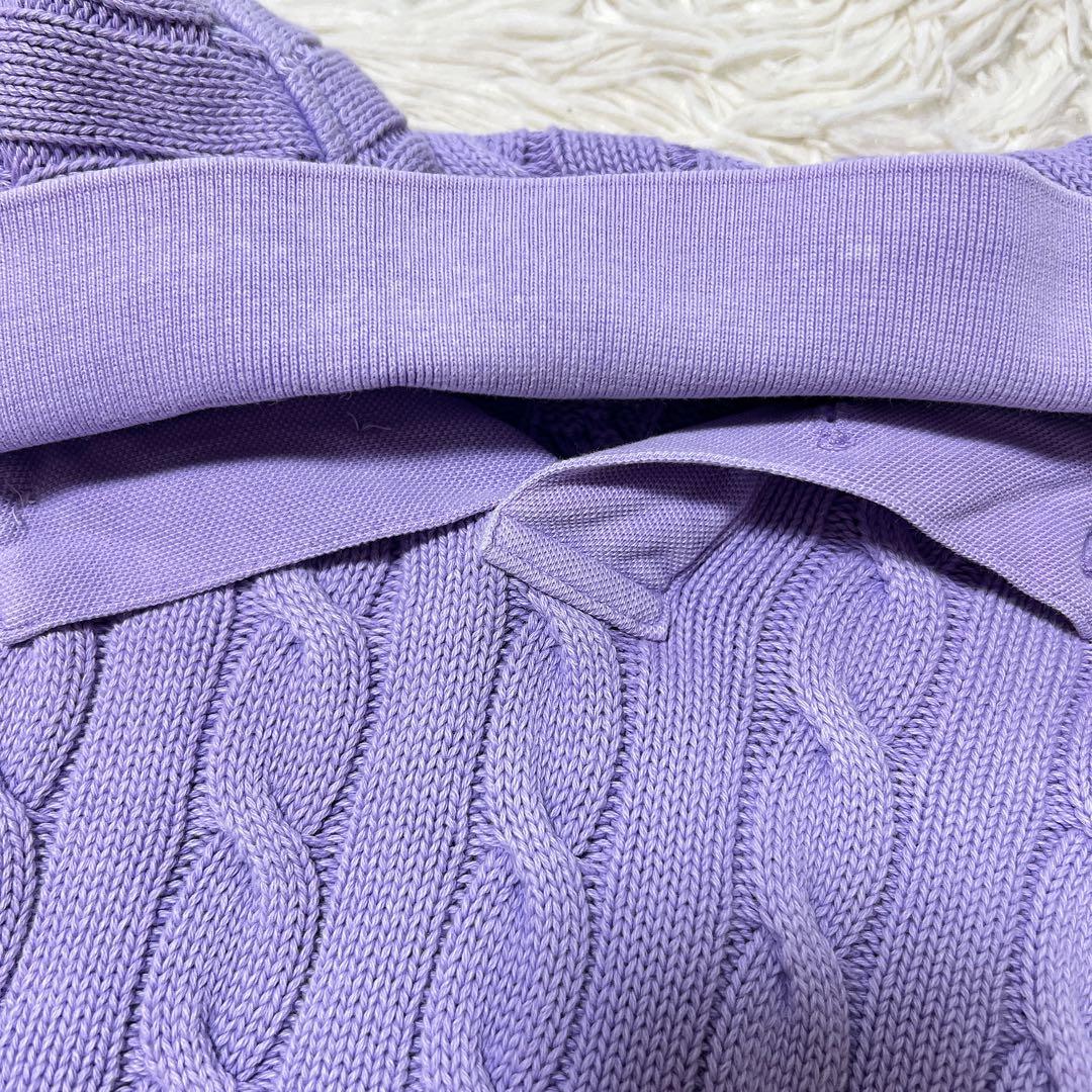 ポロラルフローレン　ポロシャツ　半袖　ケーブルニット