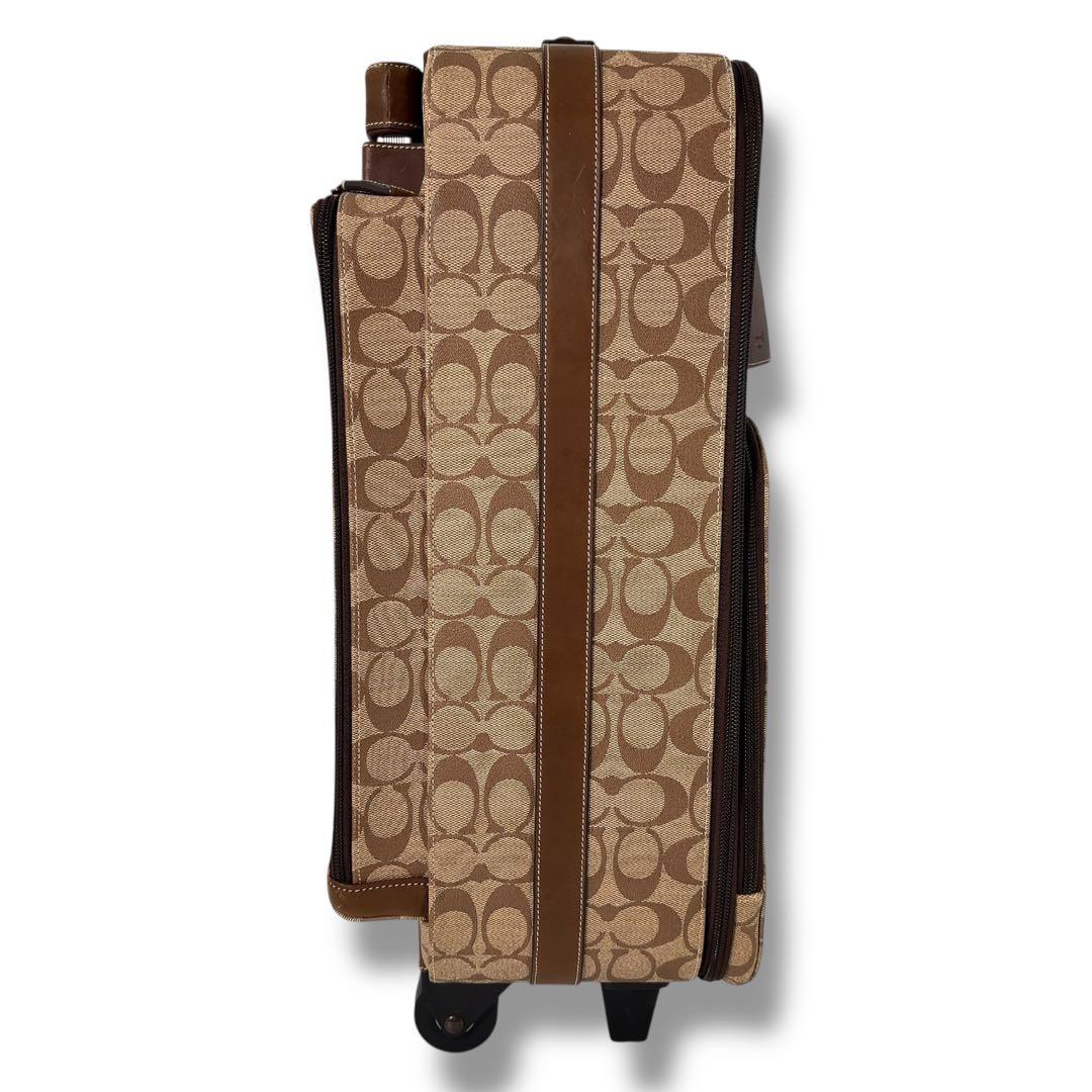 【極美品】COACH コーチ キャリーケース　スーツケース　レザー 　LV南京錠
