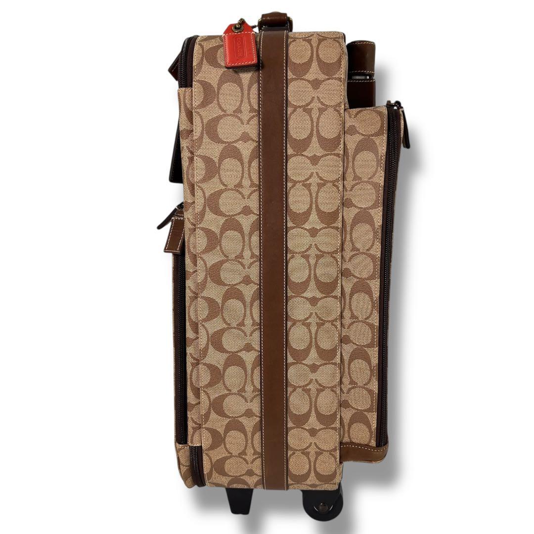 【極美品】COACH コーチ キャリーケース　スーツケース　レザー 　LV南京錠