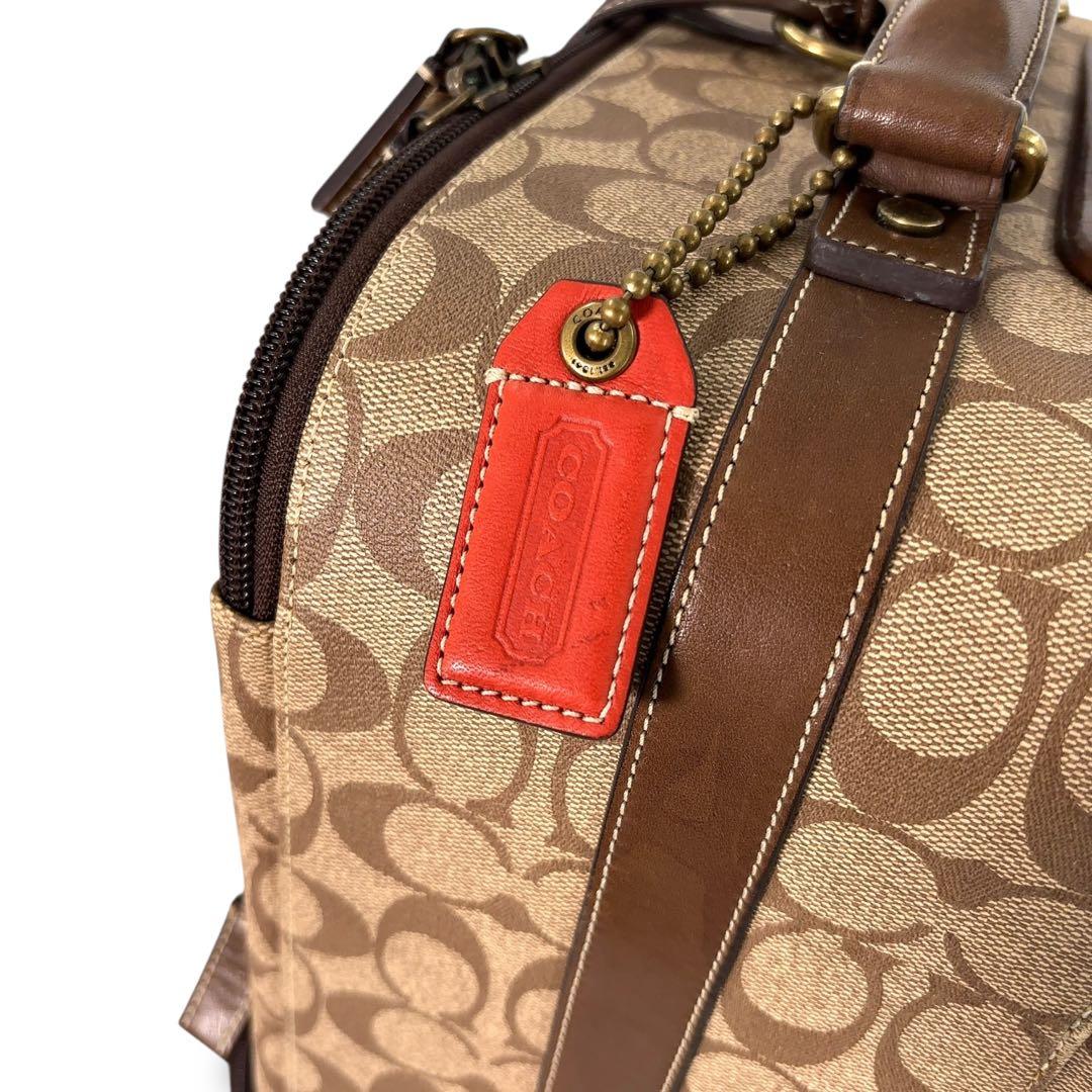 【極美品】COACH コーチ キャリーケース　スーツケース　レザー 　LV南京錠