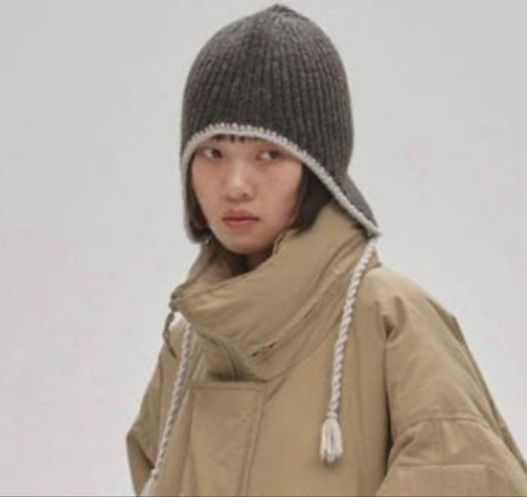 TODAYFUL(トゥデイフル）イヤー フラップ ニットキャップチャコールグレー