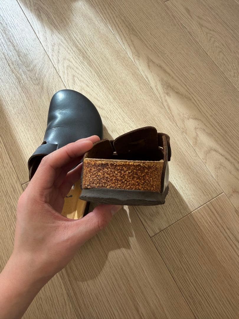 ビルケンシュトック ボストン ブラック レザー 39 25センチ