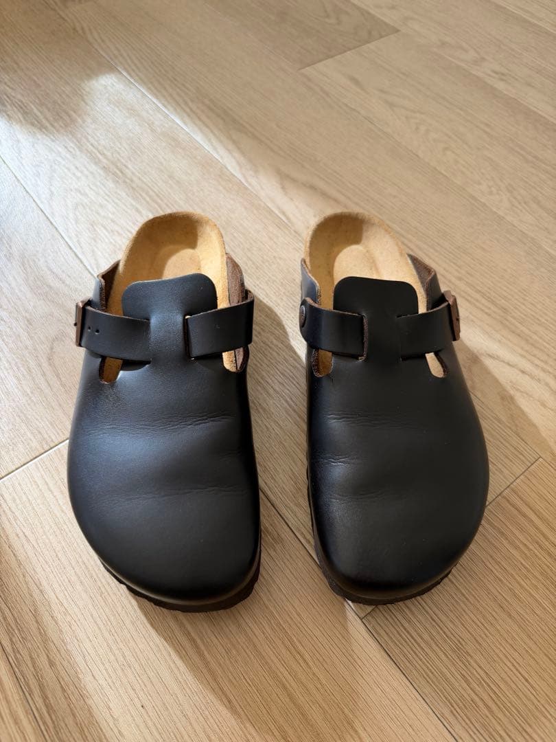 ビルケンシュトック ボストン ブラック レザー 39 25センチ