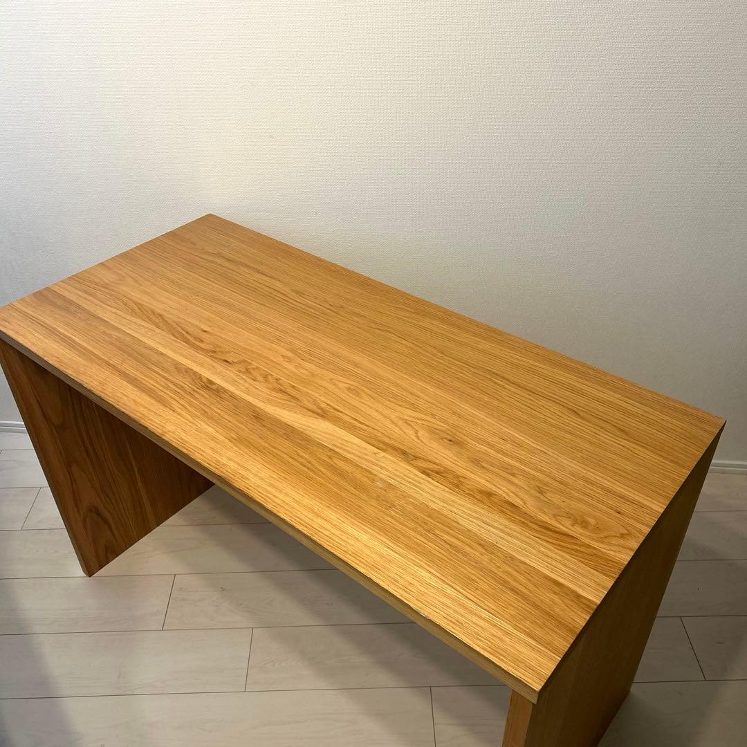 無印良品　無垢材デスク・オーク材　幅110x奥行52x高さ70cm 廃盤品
