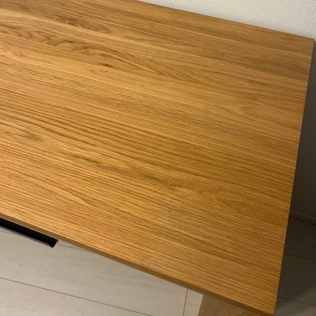 無印良品　無垢材デスク・オーク材　幅110x奥行52x高さ70cm 廃盤品