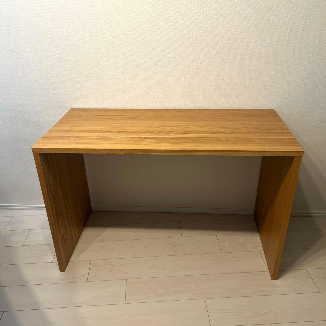 無印良品　無垢材デスク・オーク材　幅110x奥行52x高さ70cm 廃盤品