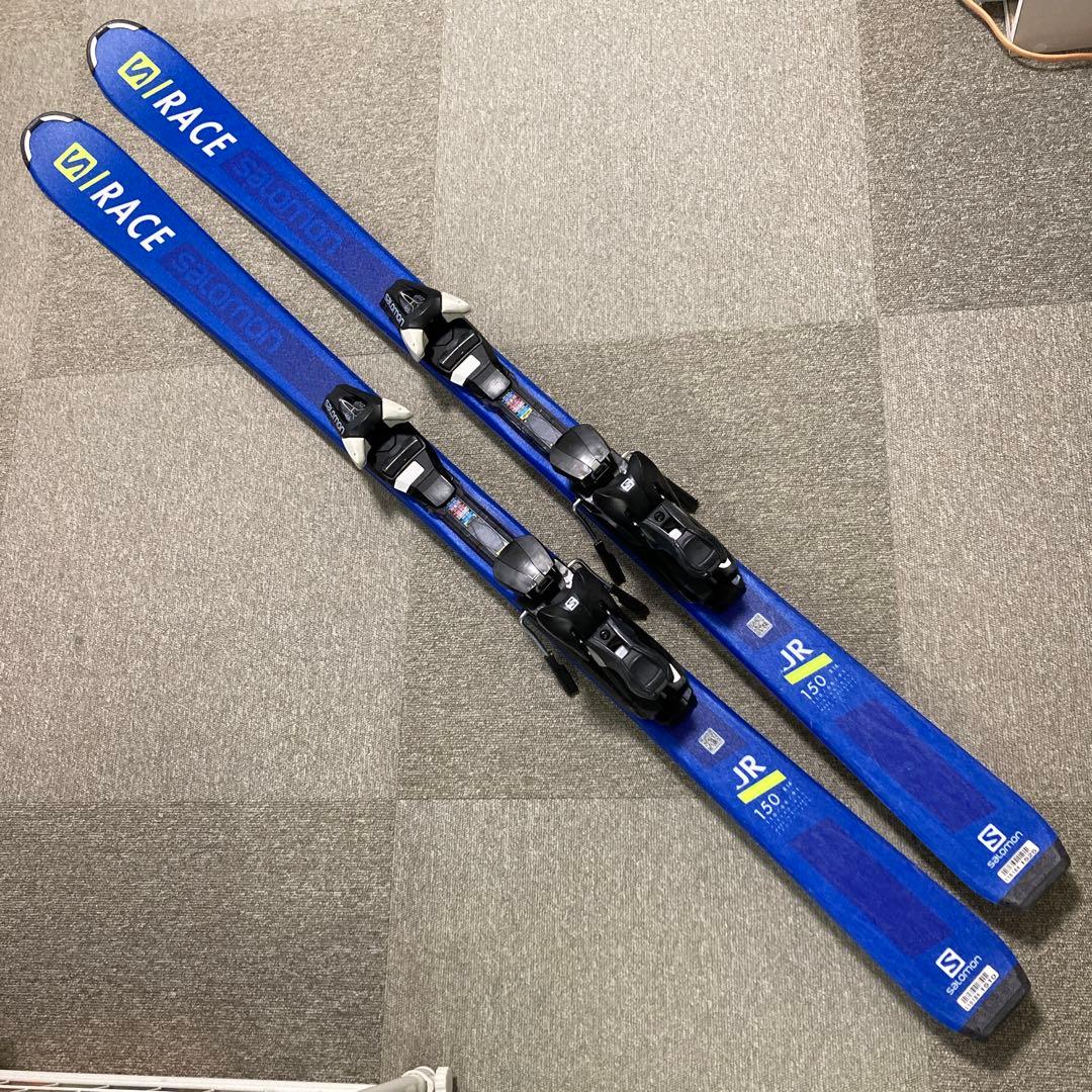 SALOMON スキー板　ジュニア　150㎝　ストック付き