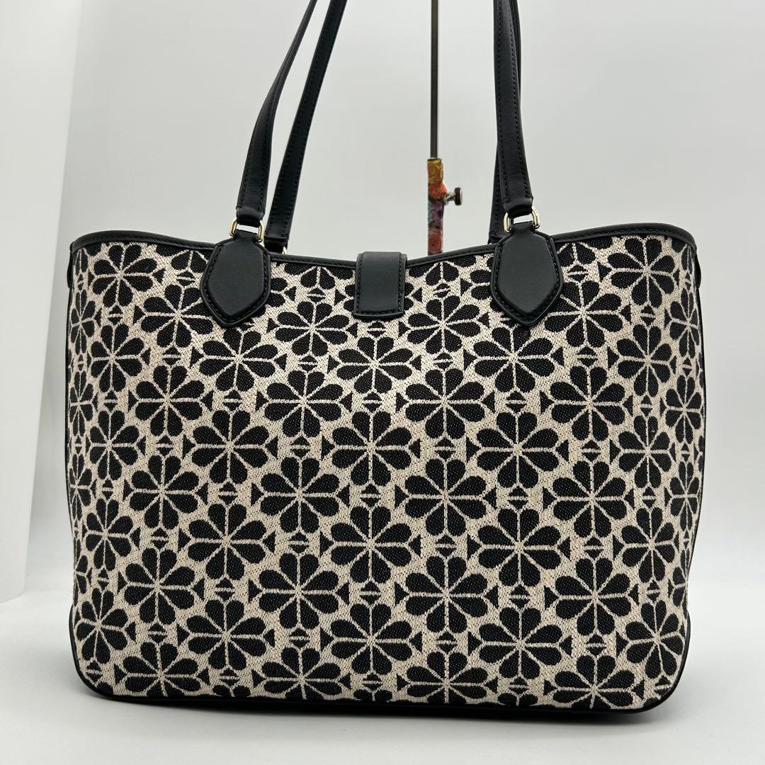 未使用　ケイトスペード　トートバッグ　花柄　ロゴ　ジャガード　A4◎　肩掛け◎