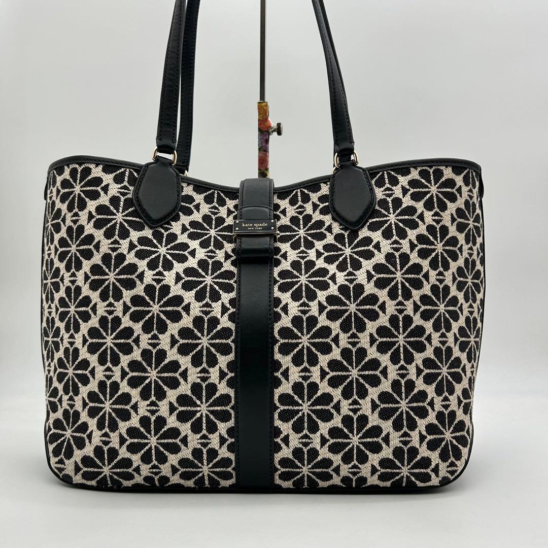 未使用　ケイトスペード　トートバッグ　花柄　ロゴ　ジャガード　A4◎　肩掛け◎