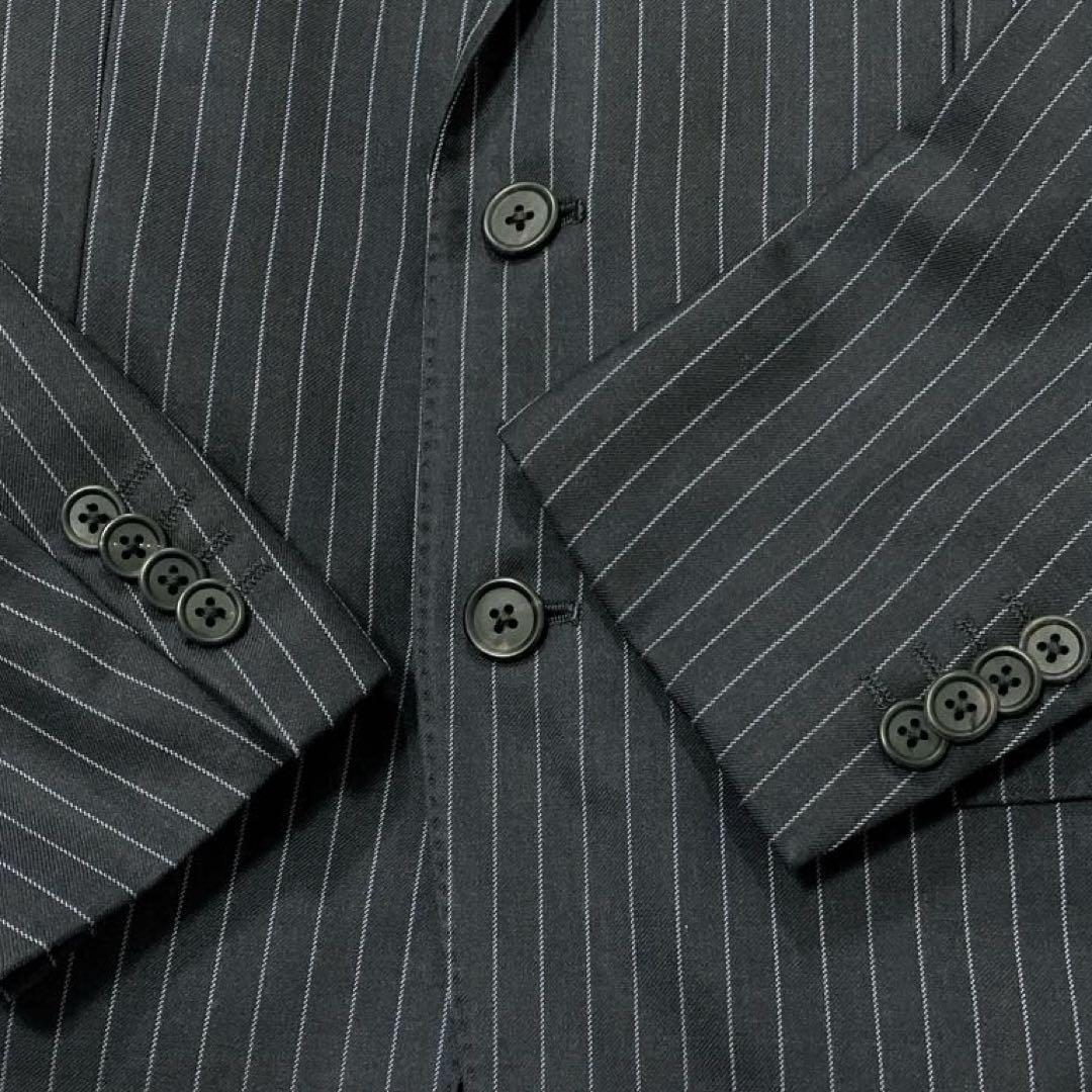 PaulSmith LONDON　スーツ　セットアップ　3ピース　ストライプ　黒