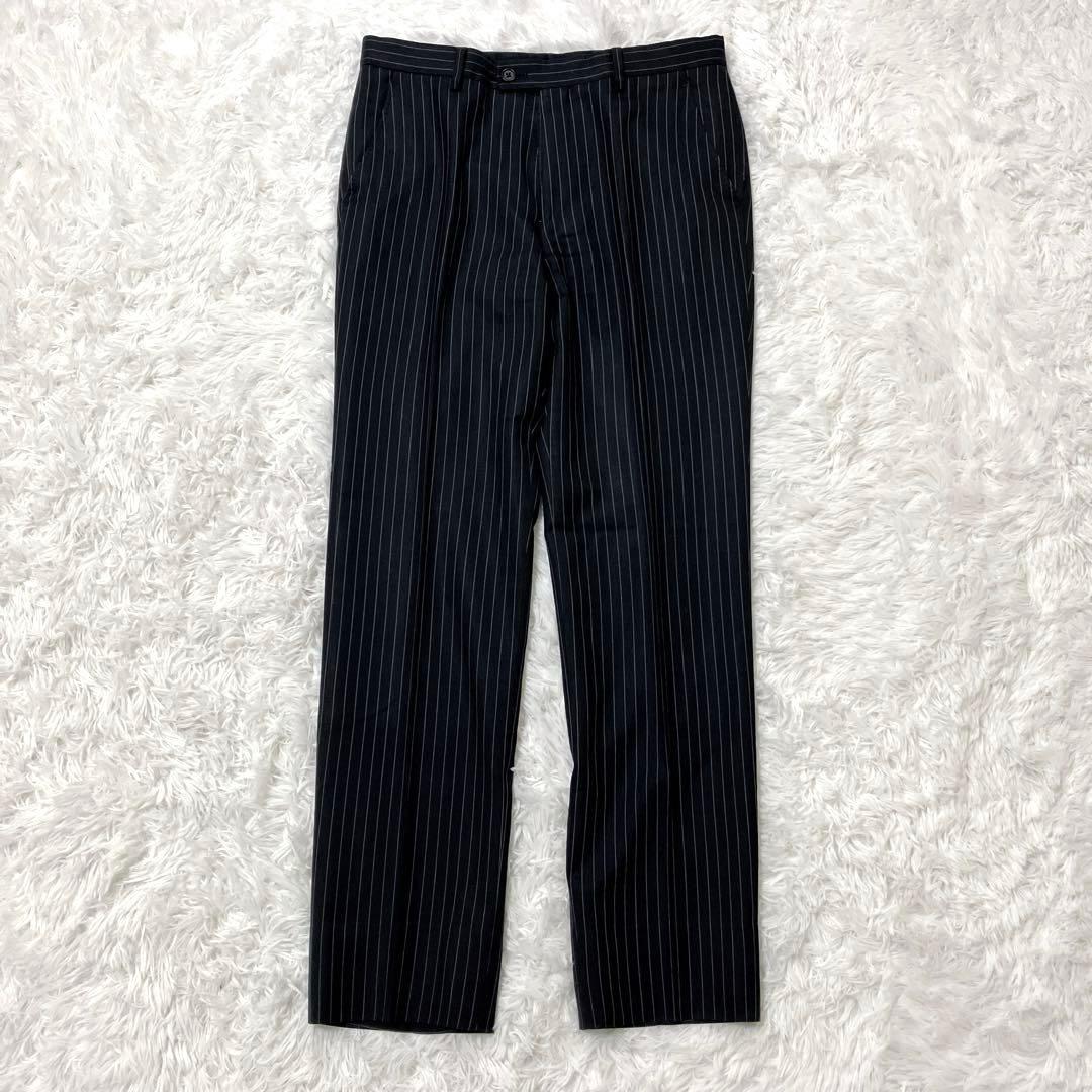 PaulSmith LONDON　スーツ　セットアップ　3ピース　ストライプ　黒