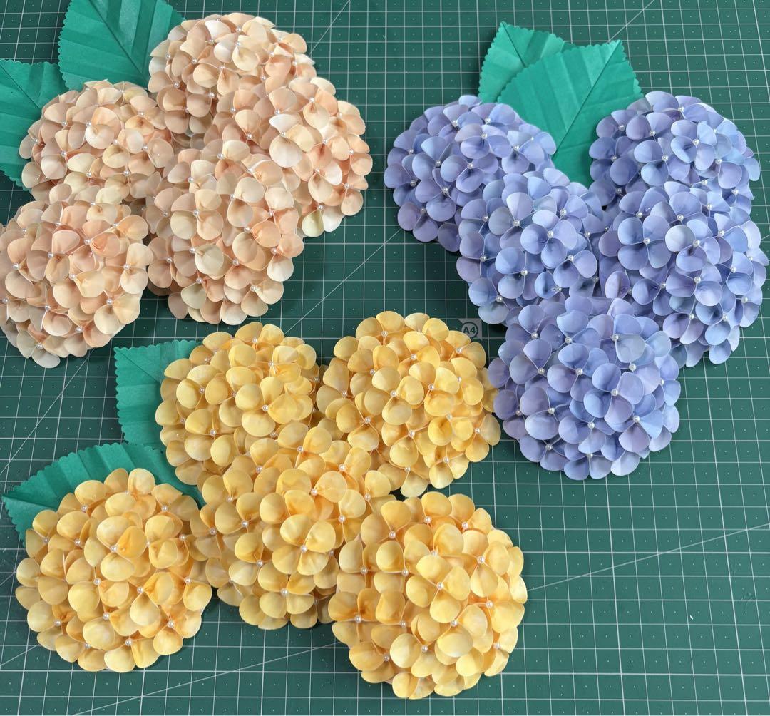折り紙　紫陽花