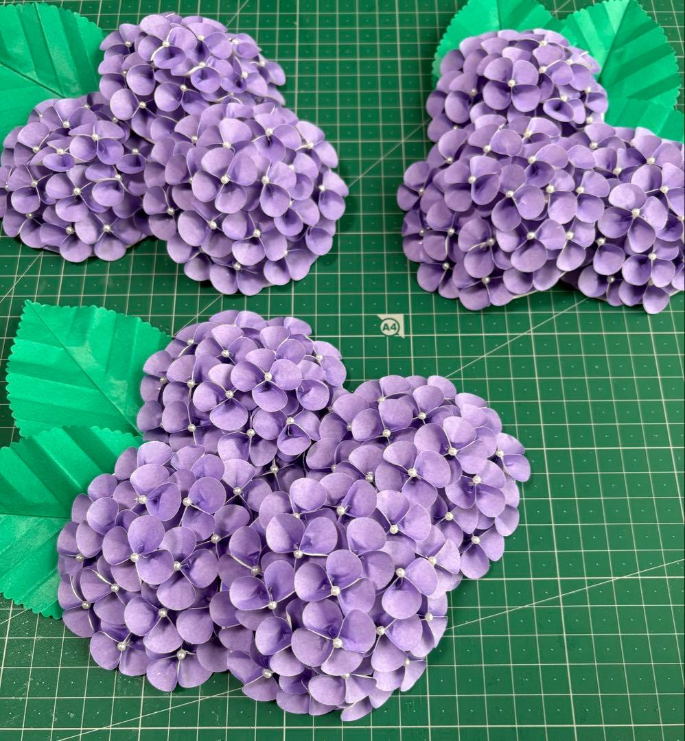 折り紙　紫陽花