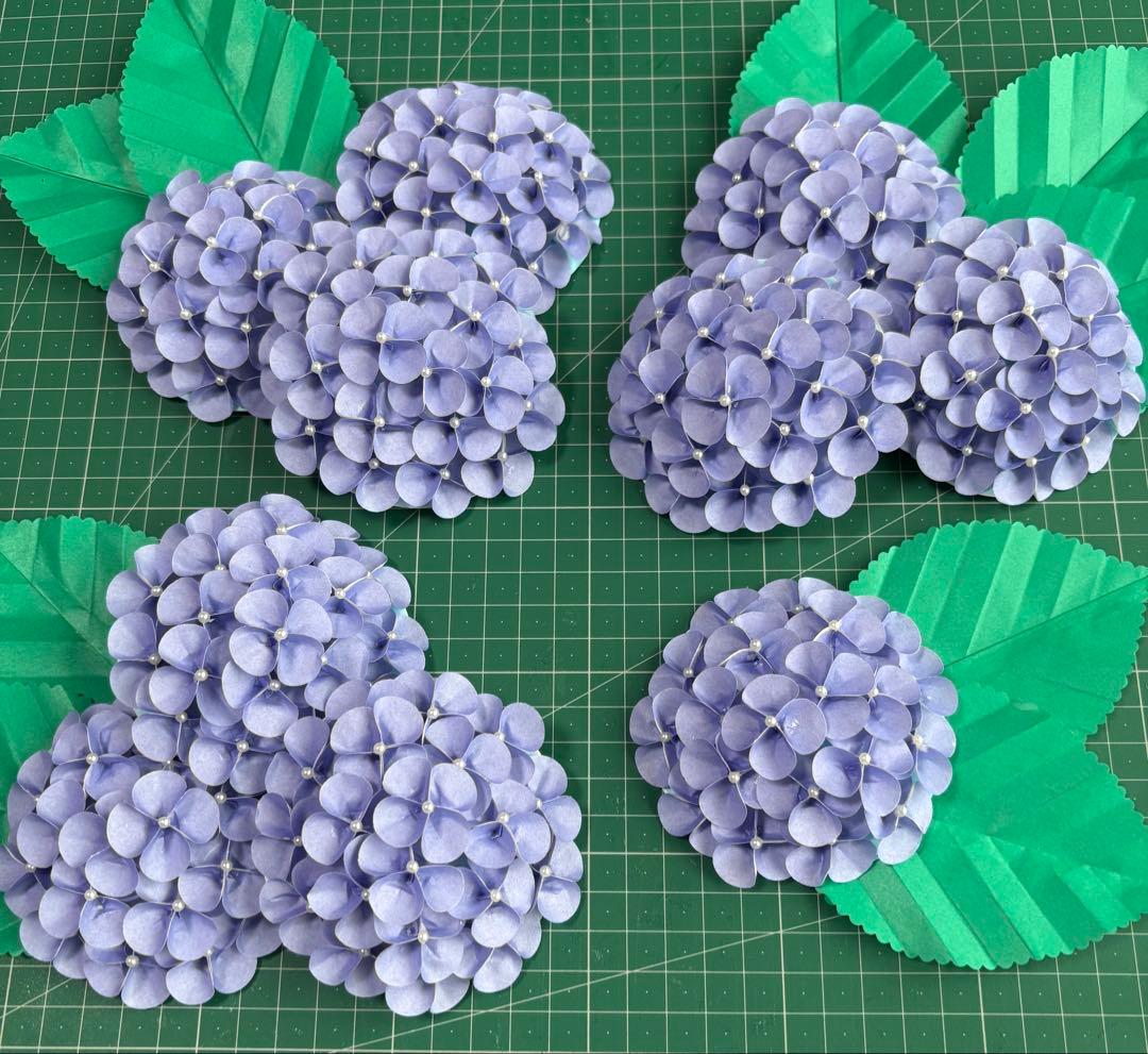 折り紙　紫陽花