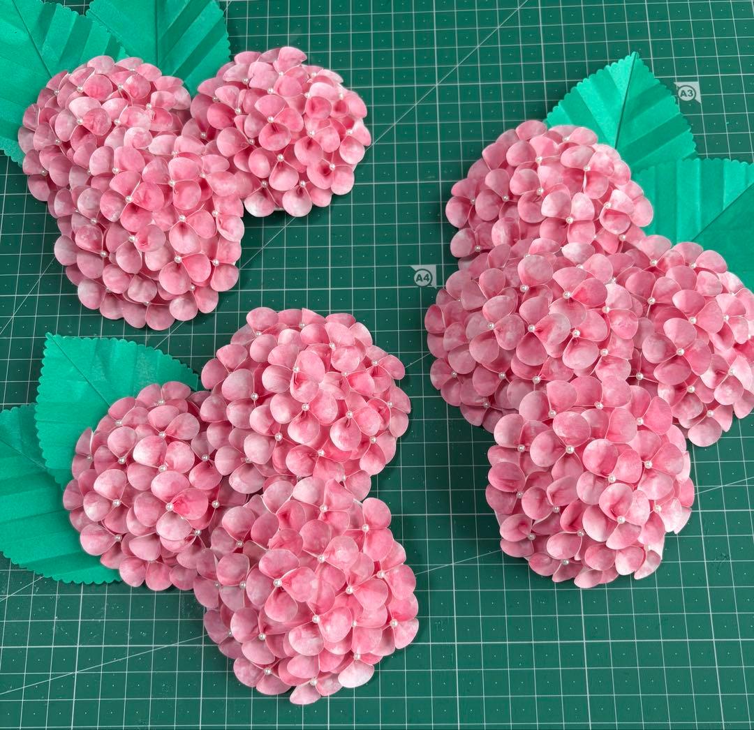 折り紙　紫陽花
