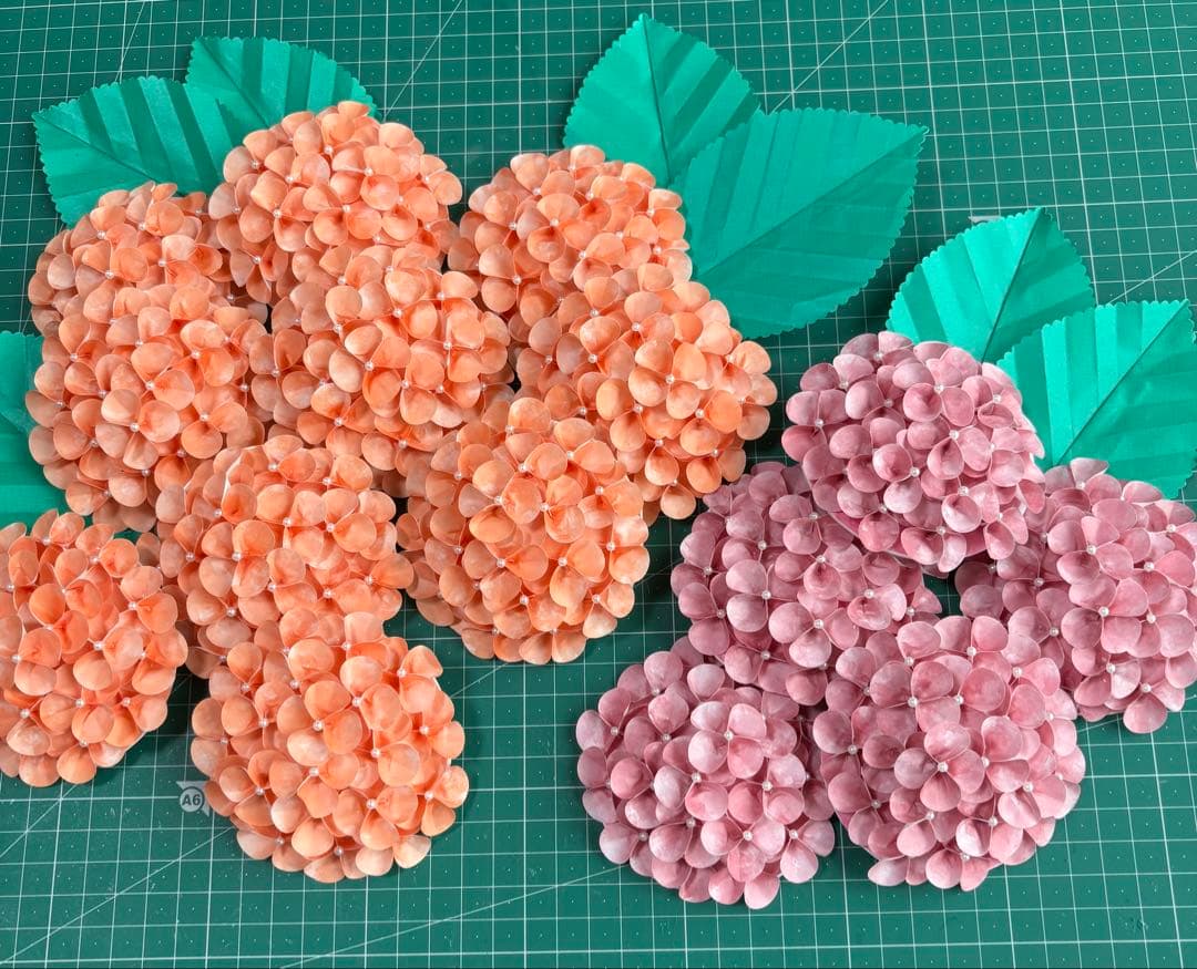 折り紙　紫陽花