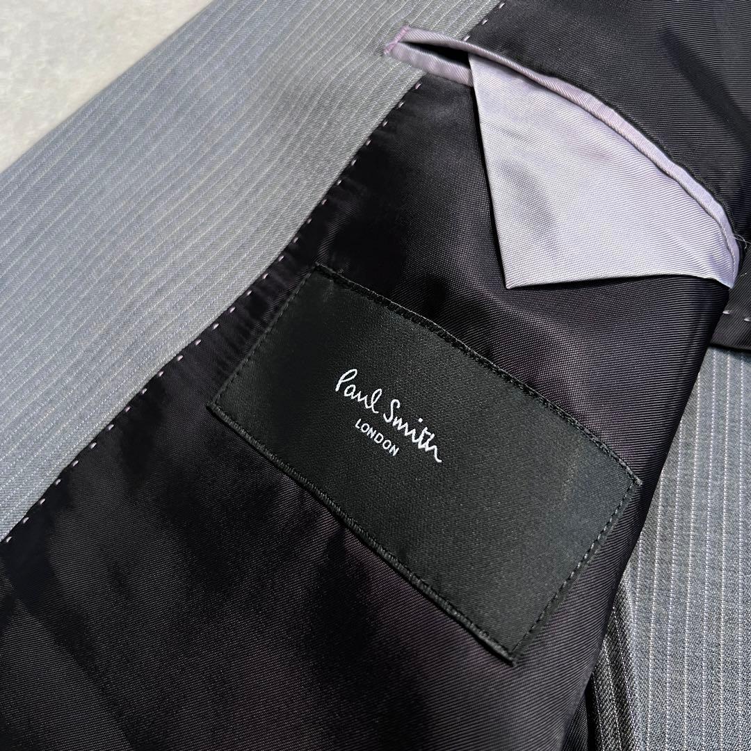 【極美品】ポールスミスロンドン×ゼニア シルク混スーツセットアップ グレー L2