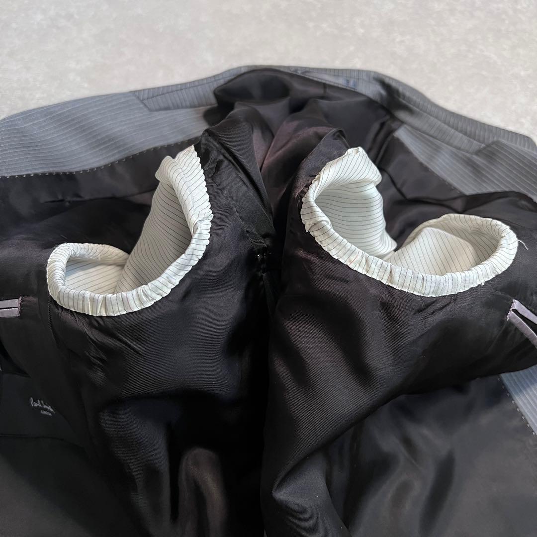 【極美品】ポールスミスロンドン×ゼニア シルク混スーツセットアップ グレー L2