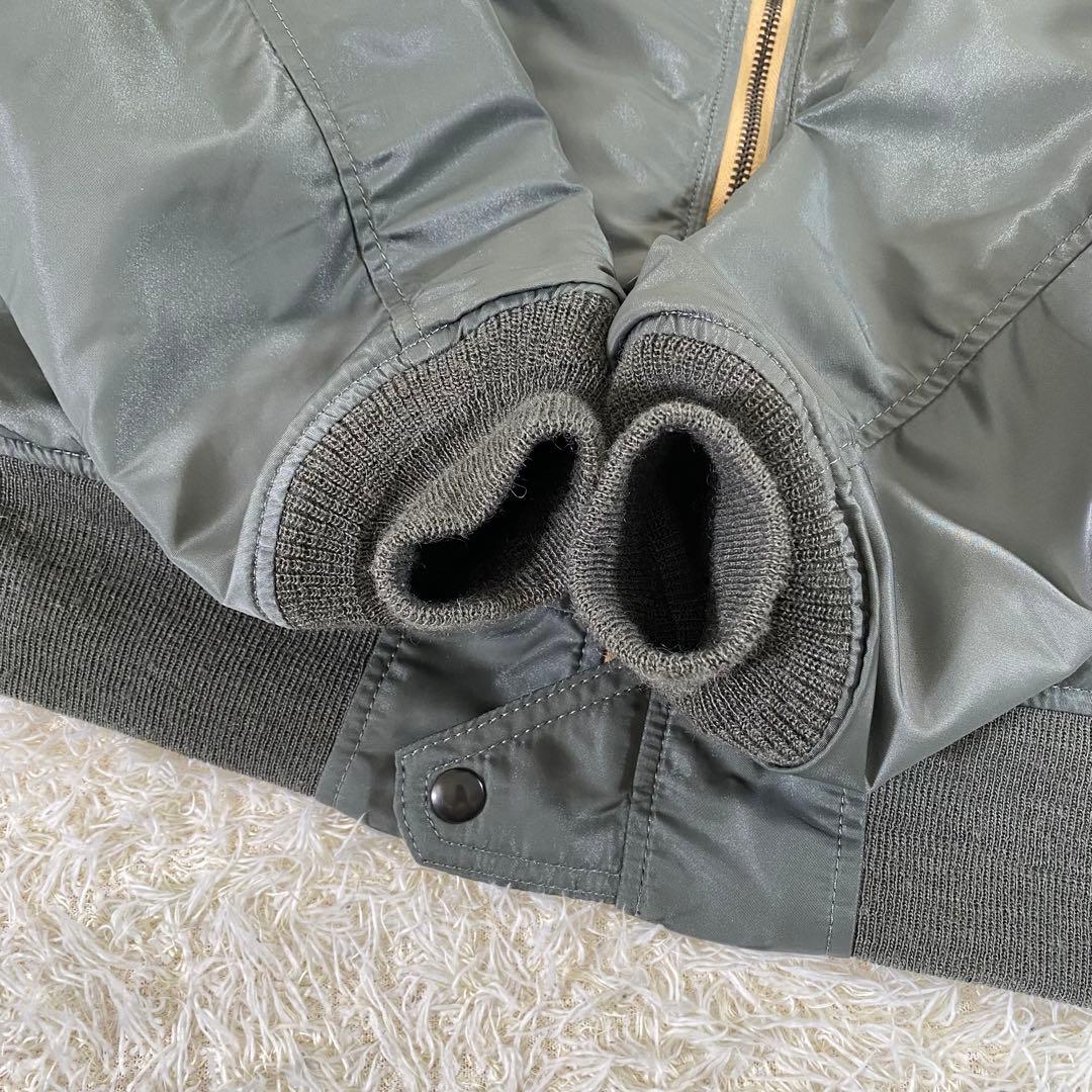 【極美品】アヴィレックス　L-2B　ヴィンテージ　フライト　ジャケット　緑　XL