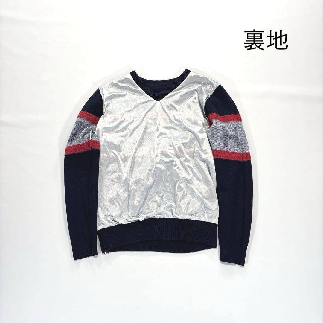 トミーヒルフィガーゴルフ　M ニットセーター　Vネック ネイビー　レディース