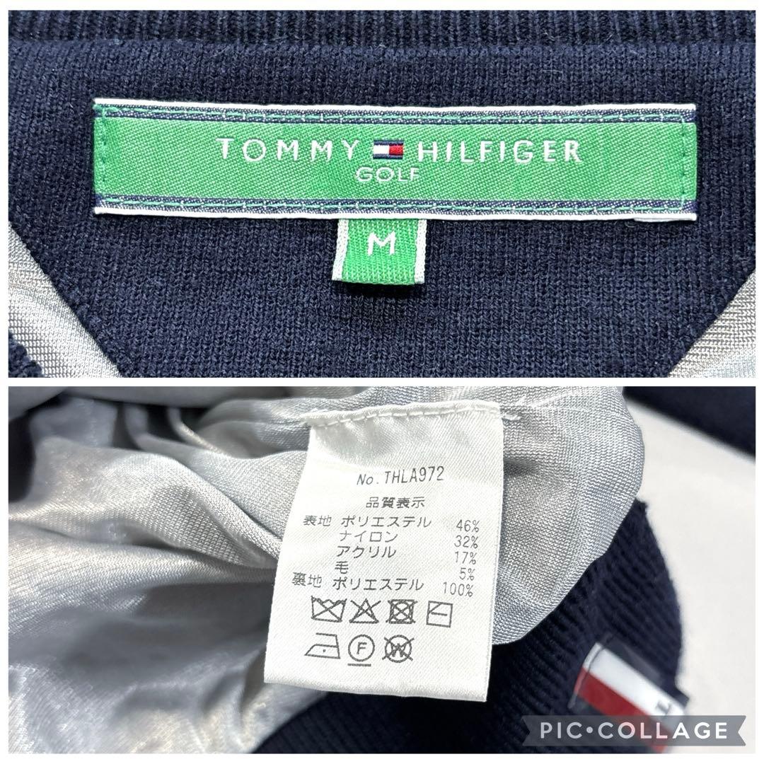 トミーヒルフィガーゴルフ　M ニットセーター　Vネック ネイビー　レディース