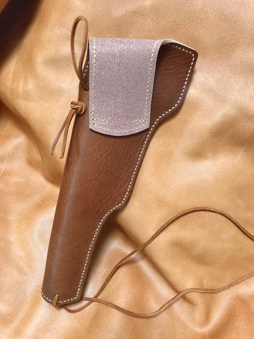 コルト M1848 ドラグーン用右利きレザーホルスター No.800