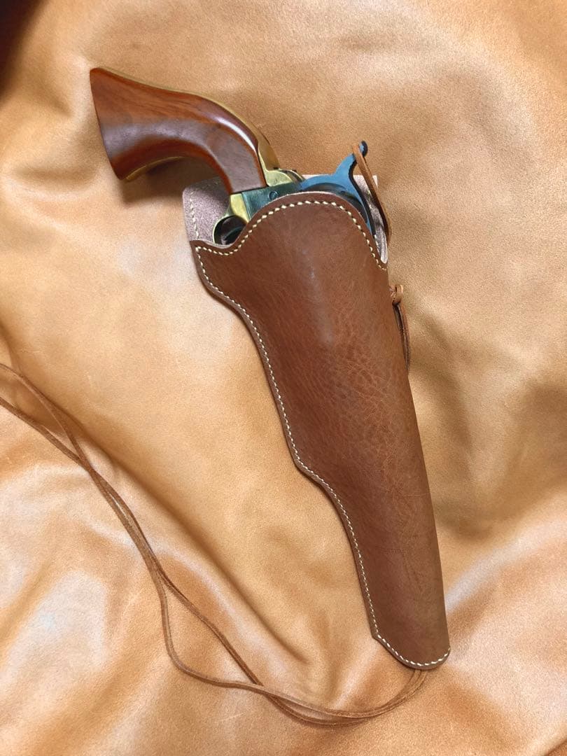 コルト M1848 ドラグーン用右利きレザーホルスター No.800