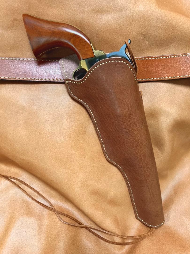 コルト M1848 ドラグーン用右利きレザーホルスター No.800