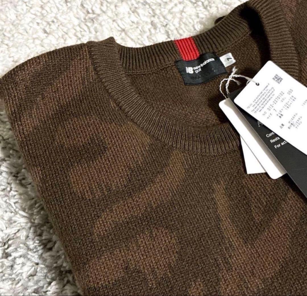 新品　NEW BALANCE GOLF メンズ ゴルフニット　総柄　　サイズ7