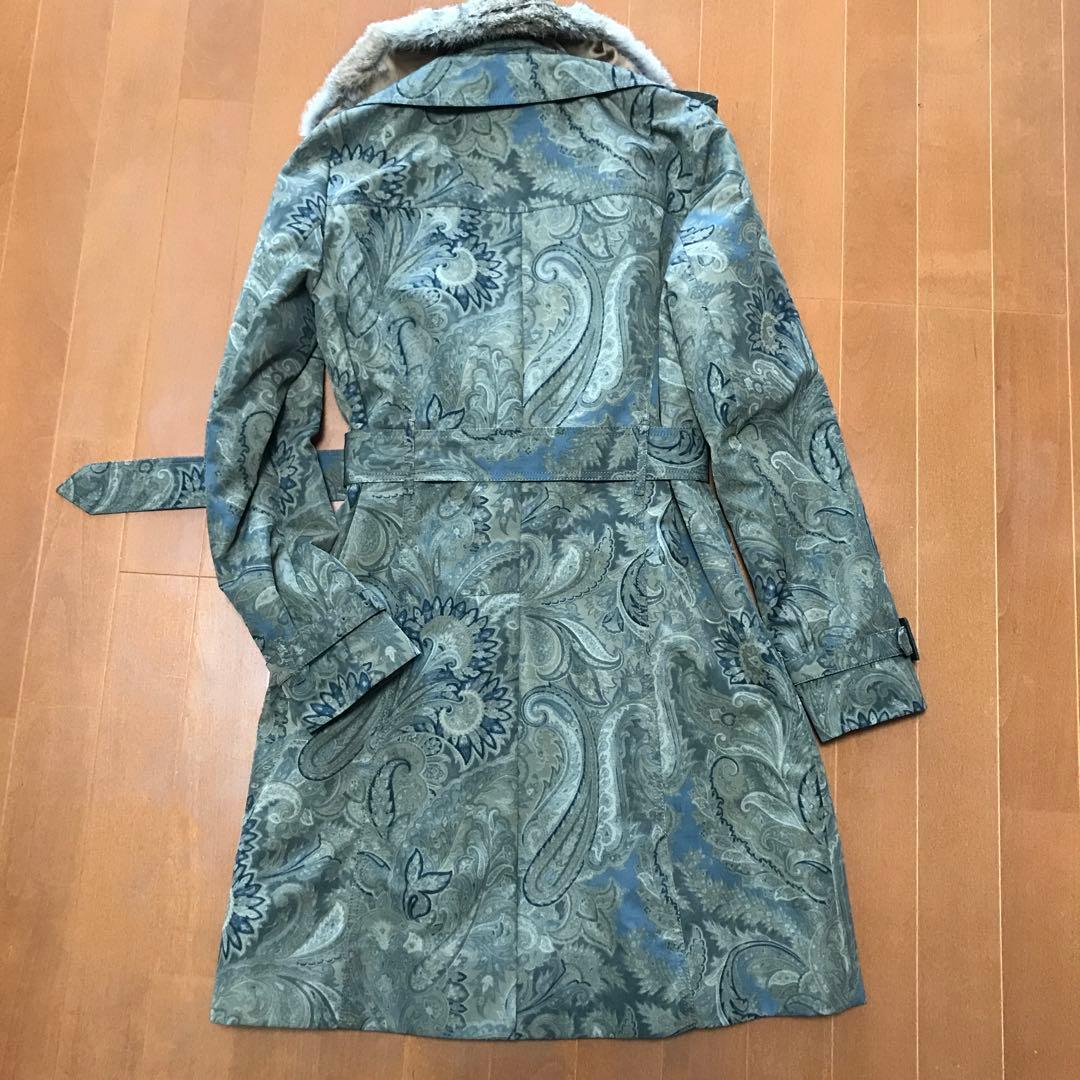 ETRO ペイズリー柄 トレンチコート 38