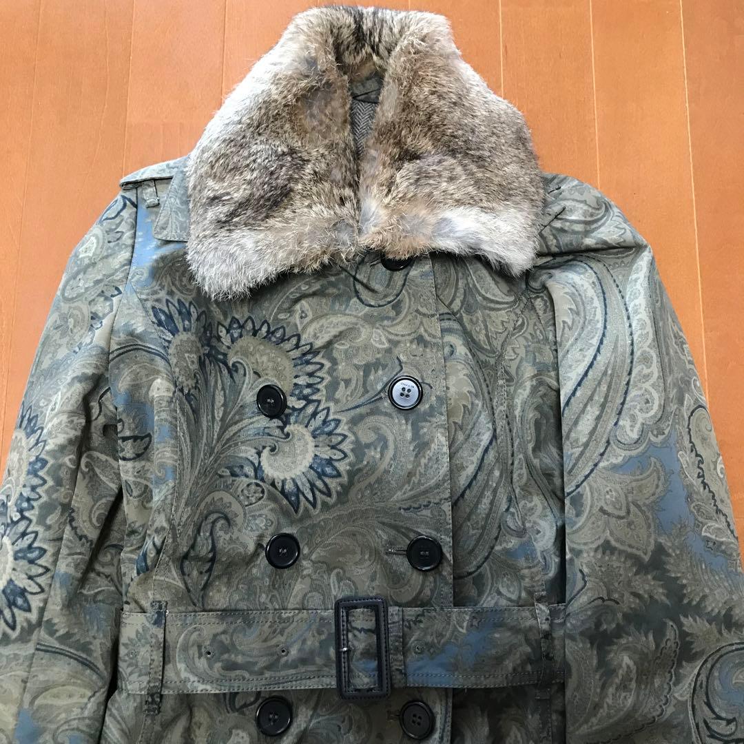 ETRO ペイズリー柄 トレンチコート 38