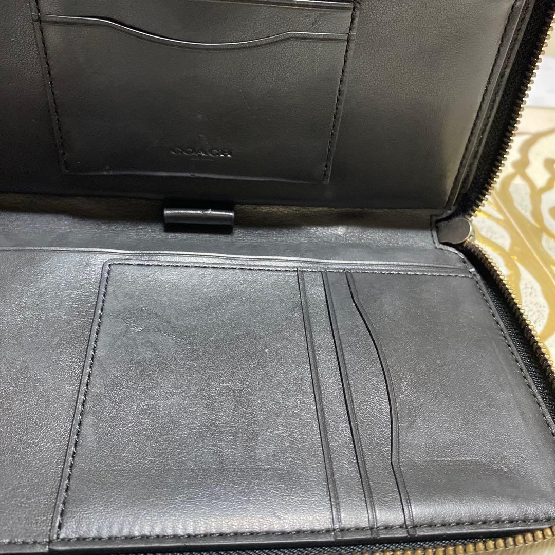 竜神美品ハワイ購入　コーチ　ダブルジップ財布　325ドル　お買い得