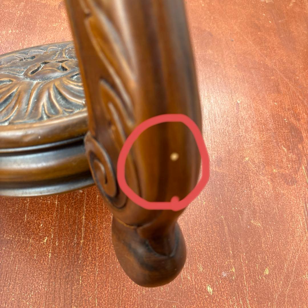 大理石円形　サイドテーブル　花台