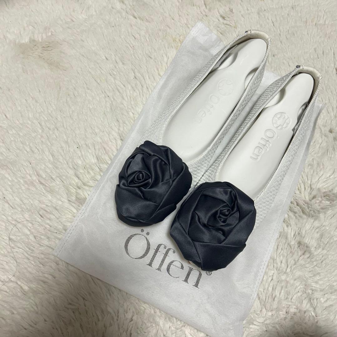 bibiy　Öffen ローズモチーフ フラットシューズ　37