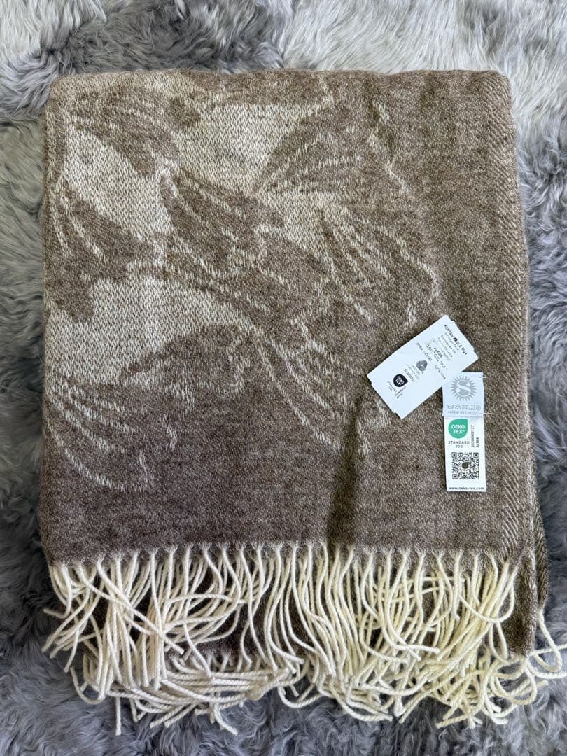 Klippan クリッパン　ブランケット　毛布　ミナペルホネン　ブラウン