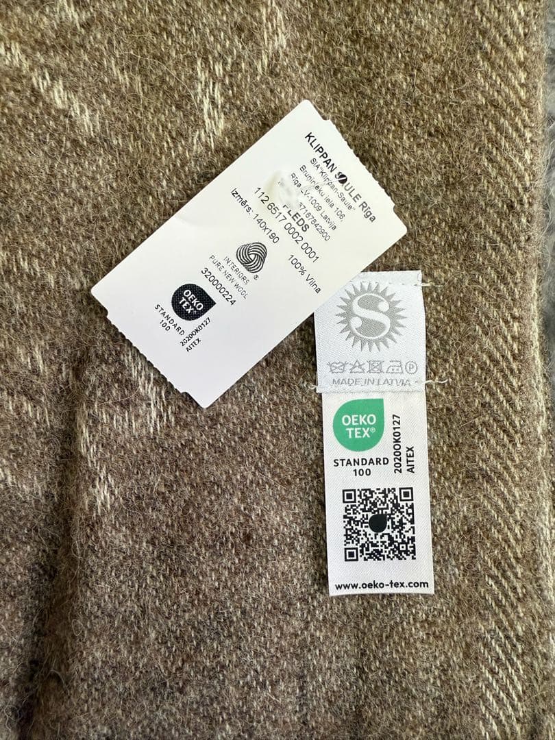 Klippan クリッパン　ブランケット　毛布　ミナペルホネン　ブラウン