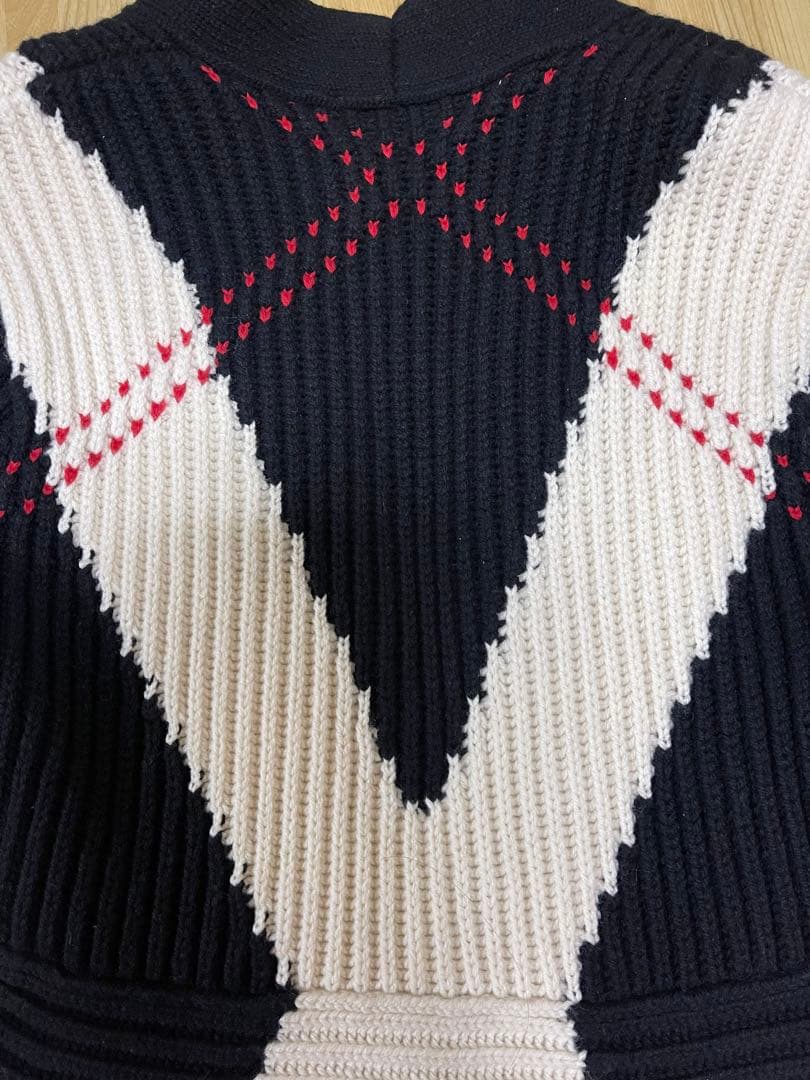 ALEXANDER MCQUEEN リブ編みカーディガン　ニットワンピース