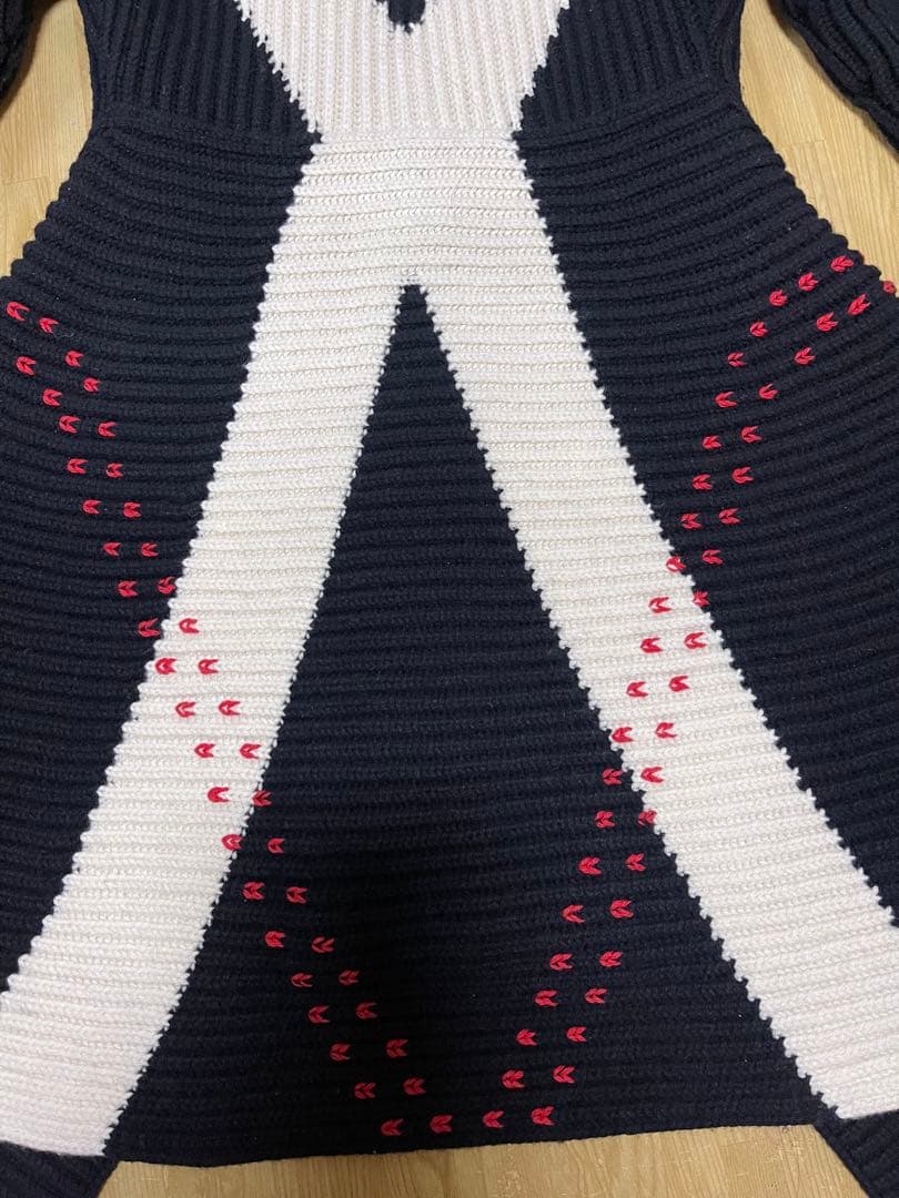 ALEXANDER MCQUEEN リブ編みカーディガン　ニットワンピース